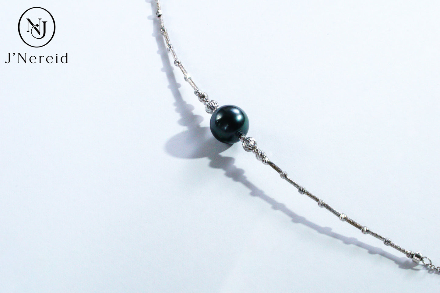 Tahitian Pearl Bangle Bracelet, 10-11mm Dark Green Round Pearl with S925 Silver Pineapple Ball Adjustable Chain,5.91" + 1.18" Extender