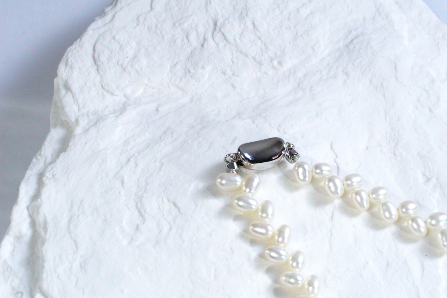 Wheat Design Freshwater Pearl Necklace White Color S925 Silver