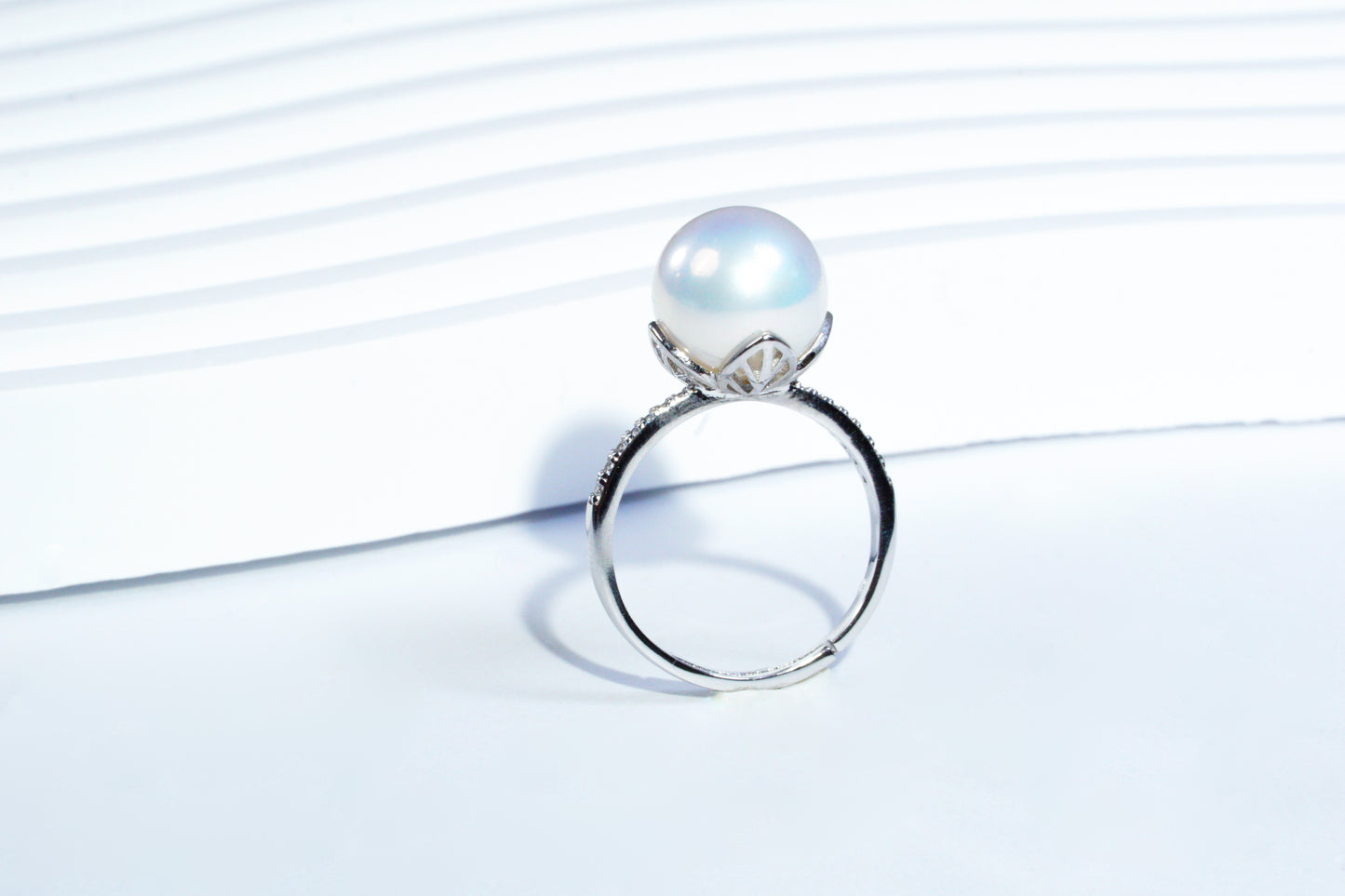 Timeless Classic Aurora Edison Pearl Ring | Minimalist & Versatile S925 Silver Jewelry（Pearl variation)
