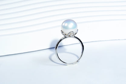 Timeless Classic Aurora Edison Pearl Ring | Minimalist & Versatile S925 Silver Jewelry（Pearl variation)