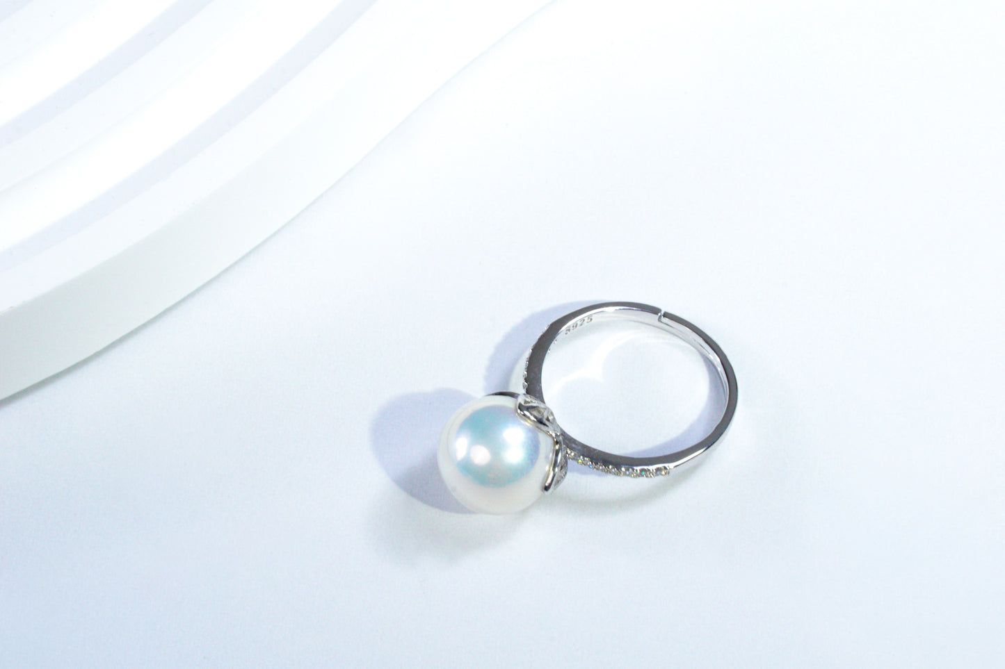 Timeless Classic Aurora Edison Pearl Ring | Minimalist & Versatile S925 Silver Jewelry（Pearl variation)