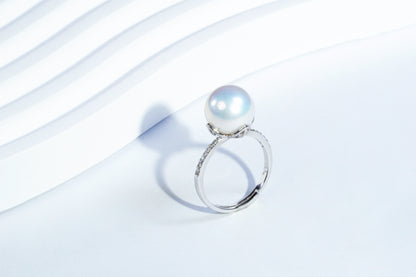 Timeless Classic Aurora Edison Pearl Ring | Minimalist & Versatile S925 Silver Jewelry（Pearl variation)
