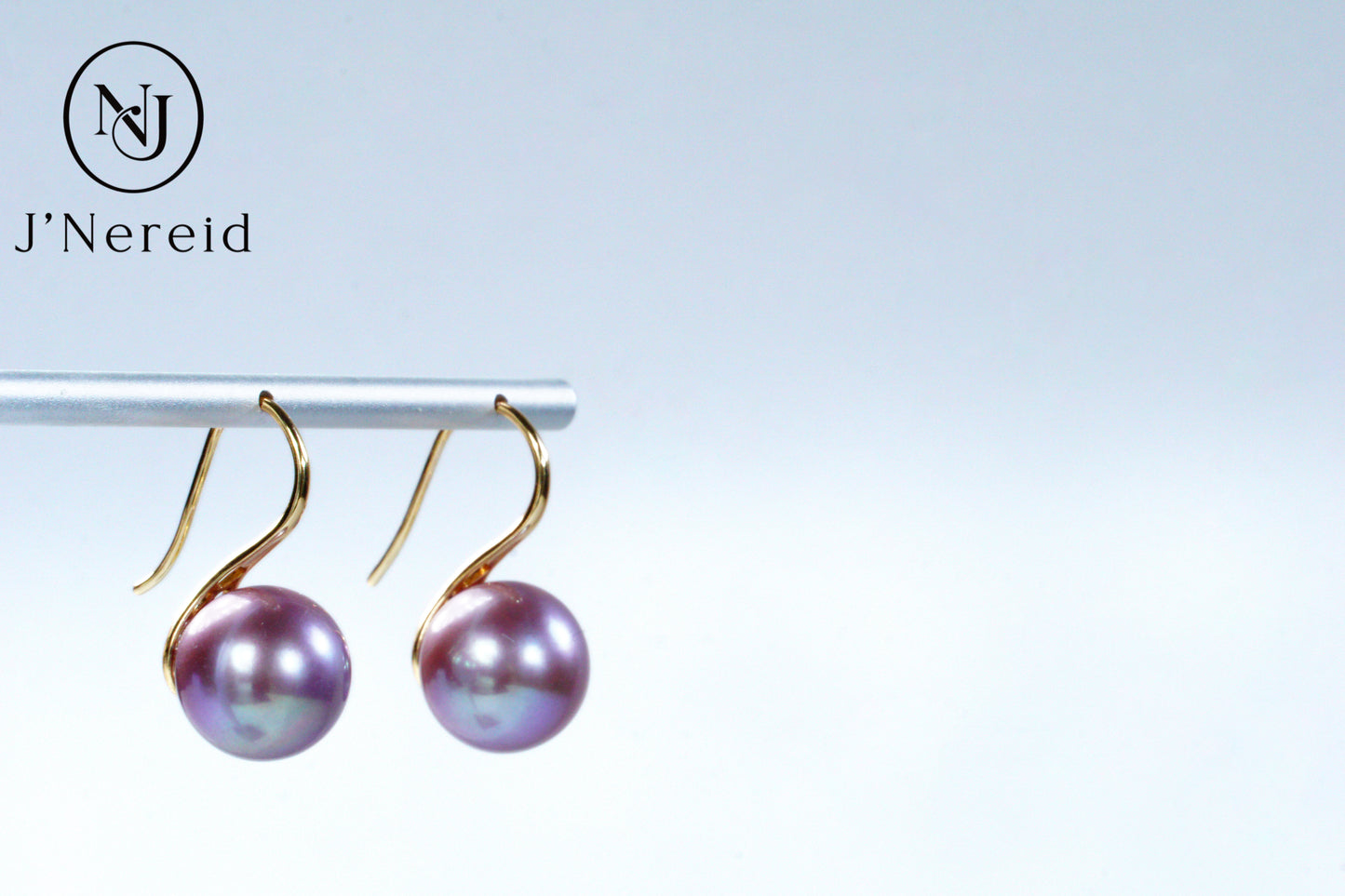 Deep Violet Freshwater Edison Pearl Earrings, S925 Classic High Heel Hook Dangle Earrings（10.5mm-11cm） Minimalist Elegant Jewelry for Women（Pearl Variatiom）