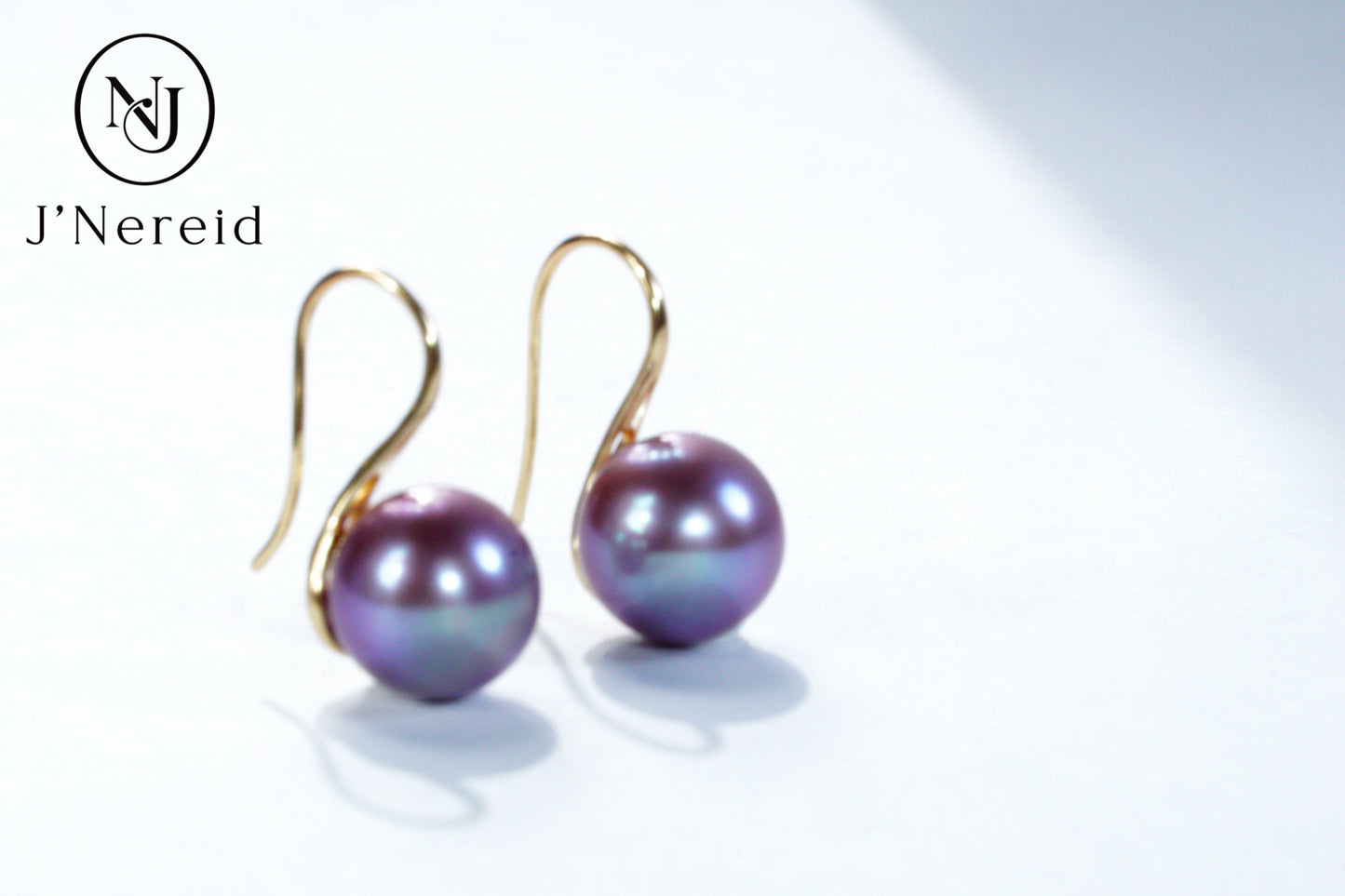 Deep Violet Freshwater Edison Pearl Earrings, S925 Classic High Heel Hook Dangle Earrings（10.5mm-11cm） Minimalist Elegant Jewelry for Women（Pearl Variatiom）