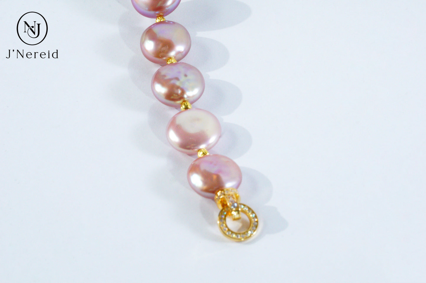 Candy-Colored Freshwater Button Pearl Bracelet with S925 Silver Clasp