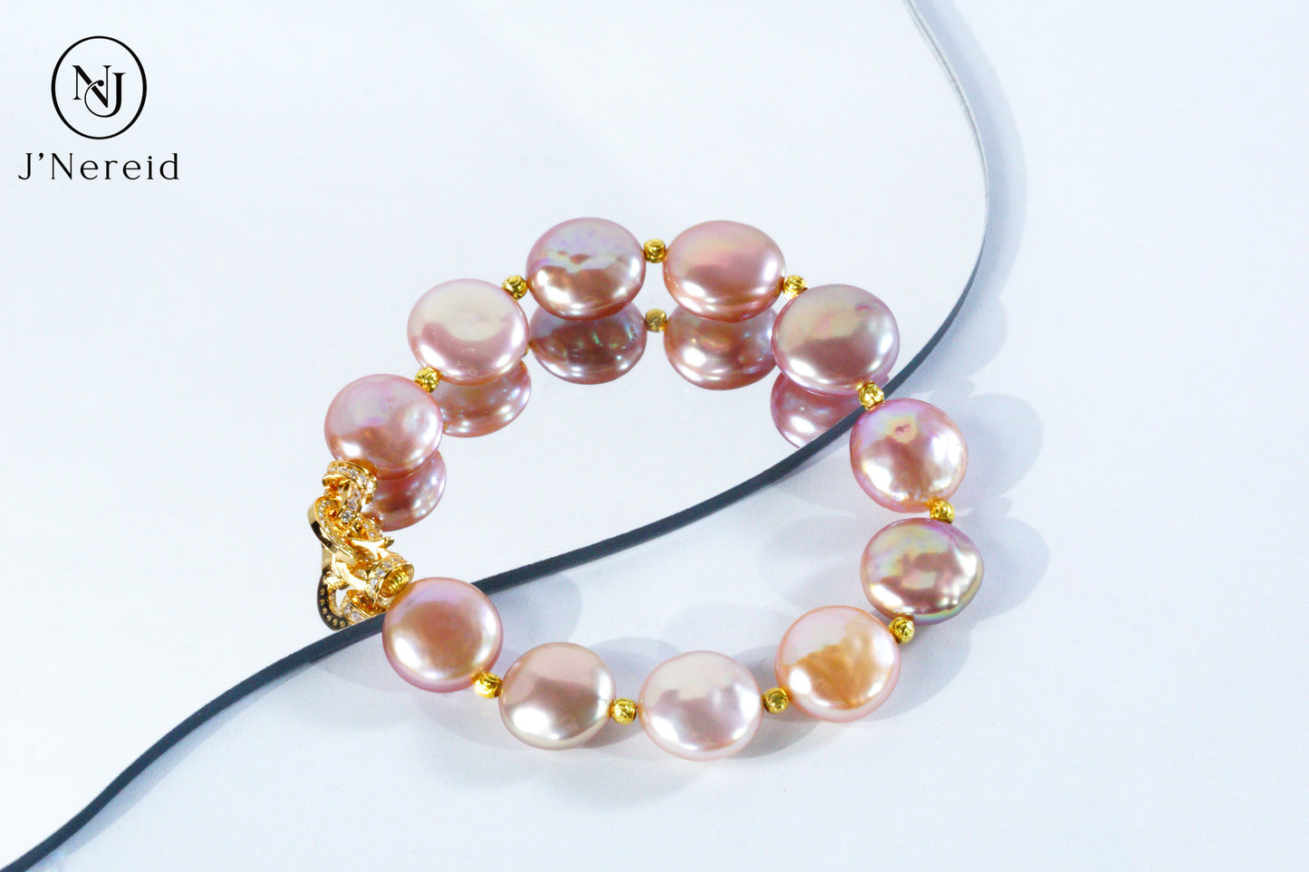 Candy-Colored Freshwater Button Pearl Bracelet with S925 Silver Clasp