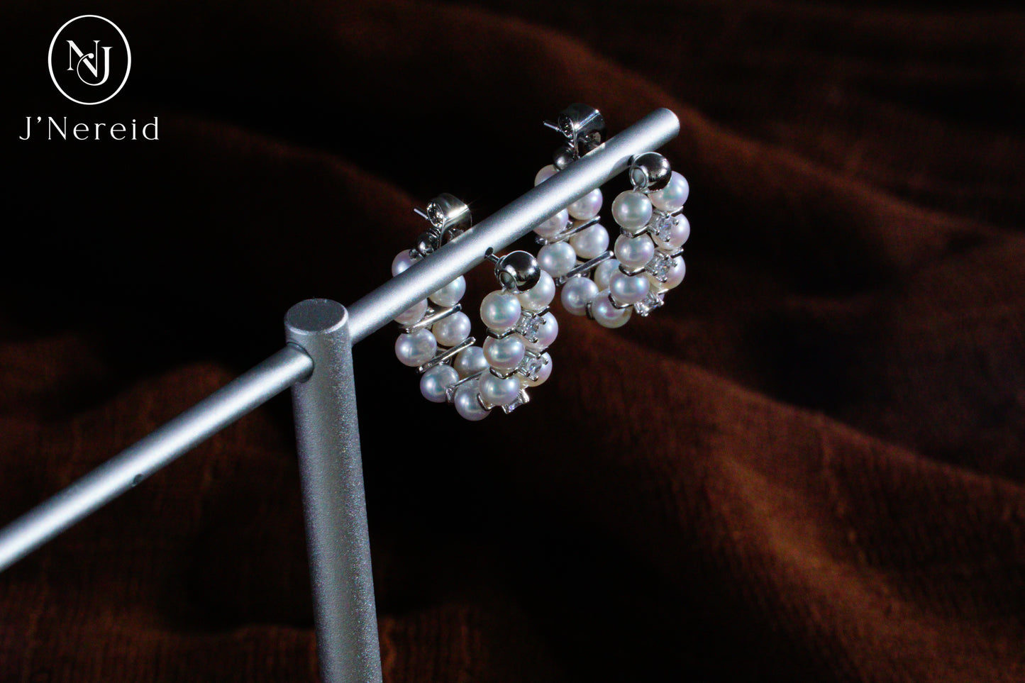 Adjustable Dual-Wear Two-Style Aurora Freshwater Pearl Drop Earrings, 3-4mm Pearls, S925 Silver with Zircon