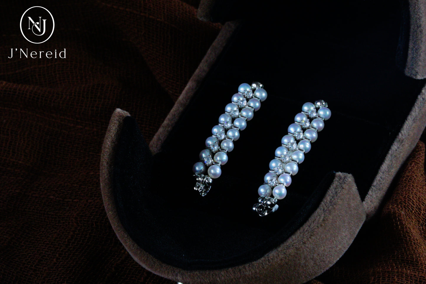 Adjustable Dual-Wear Two-Style Aurora Freshwater Pearl Drop Earrings, 3-4mm Pearls, S925 Silver with Zircon