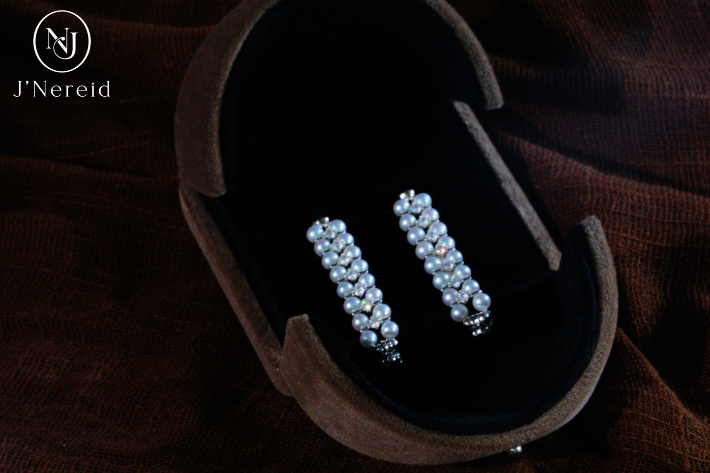 Adjustable Dual-Wear Two-Style Aurora Freshwater Pearl Drop Earrings, 3-4mm Pearls, S925 Silver with Zircon