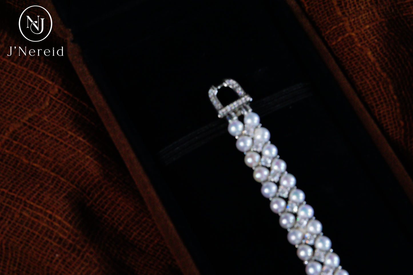 Double Row 3-4mm Aurora Freshwater Pearl Tennis Bracelet with S925 Silver & Zircon