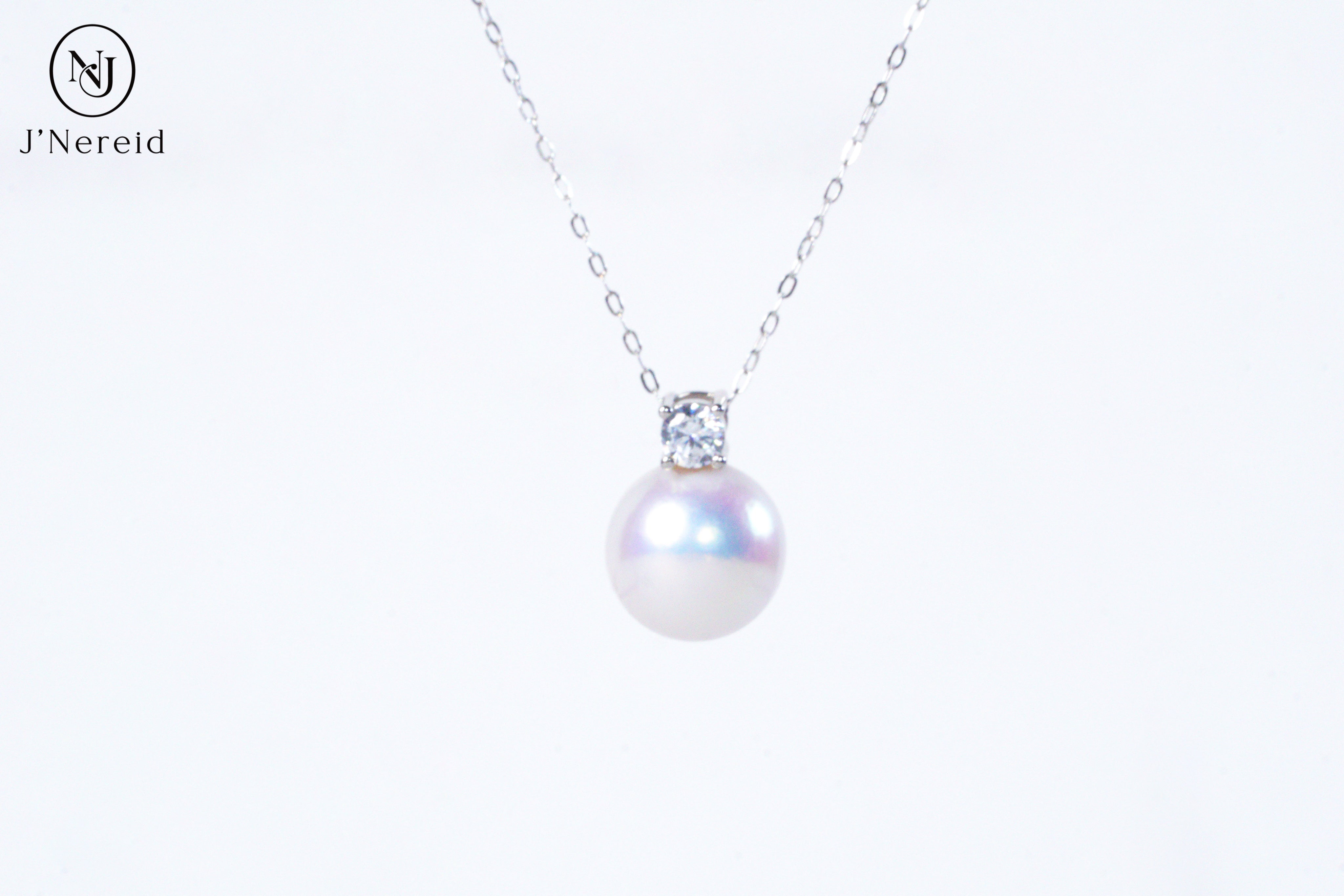 Classic Diana-Style Aurora Freshwater Pearl Necklace | 11-12mm Pearl with S925 Silver & Zircon