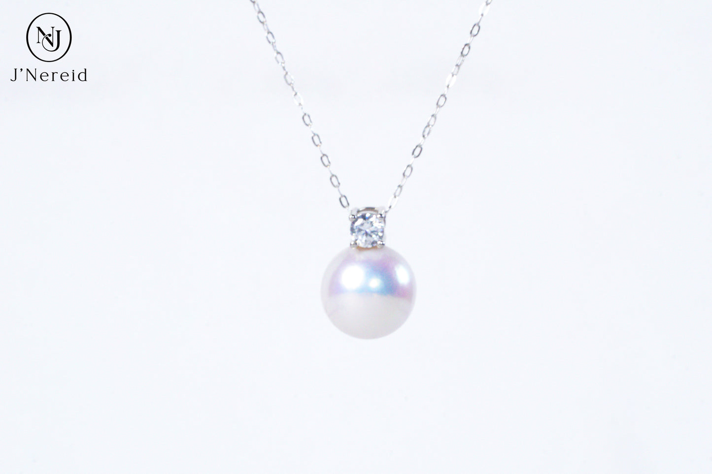 Classic Diana-Style Aurora Freshwater Pearl Necklace | 11-12mm Pearl with S925 Silver & Zircon
