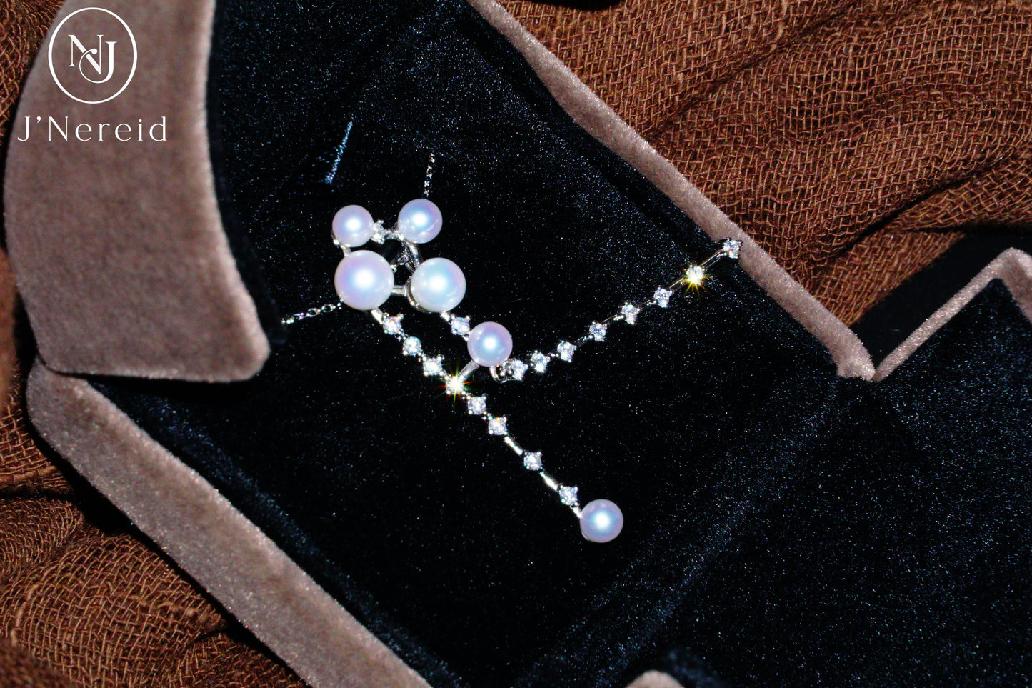 Shooting Star Aurora Pearl Drop Necklace, Graduated 4-6mm Freshwater Pearls, Hypoallergenic S925 Silver