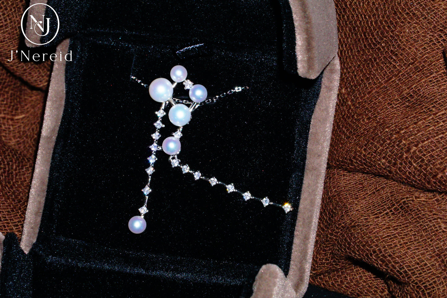 Shooting Star Aurora Pearl Drop Necklace, Graduated 4-6mm Freshwater Pearls, Hypoallergenic S925 Silver