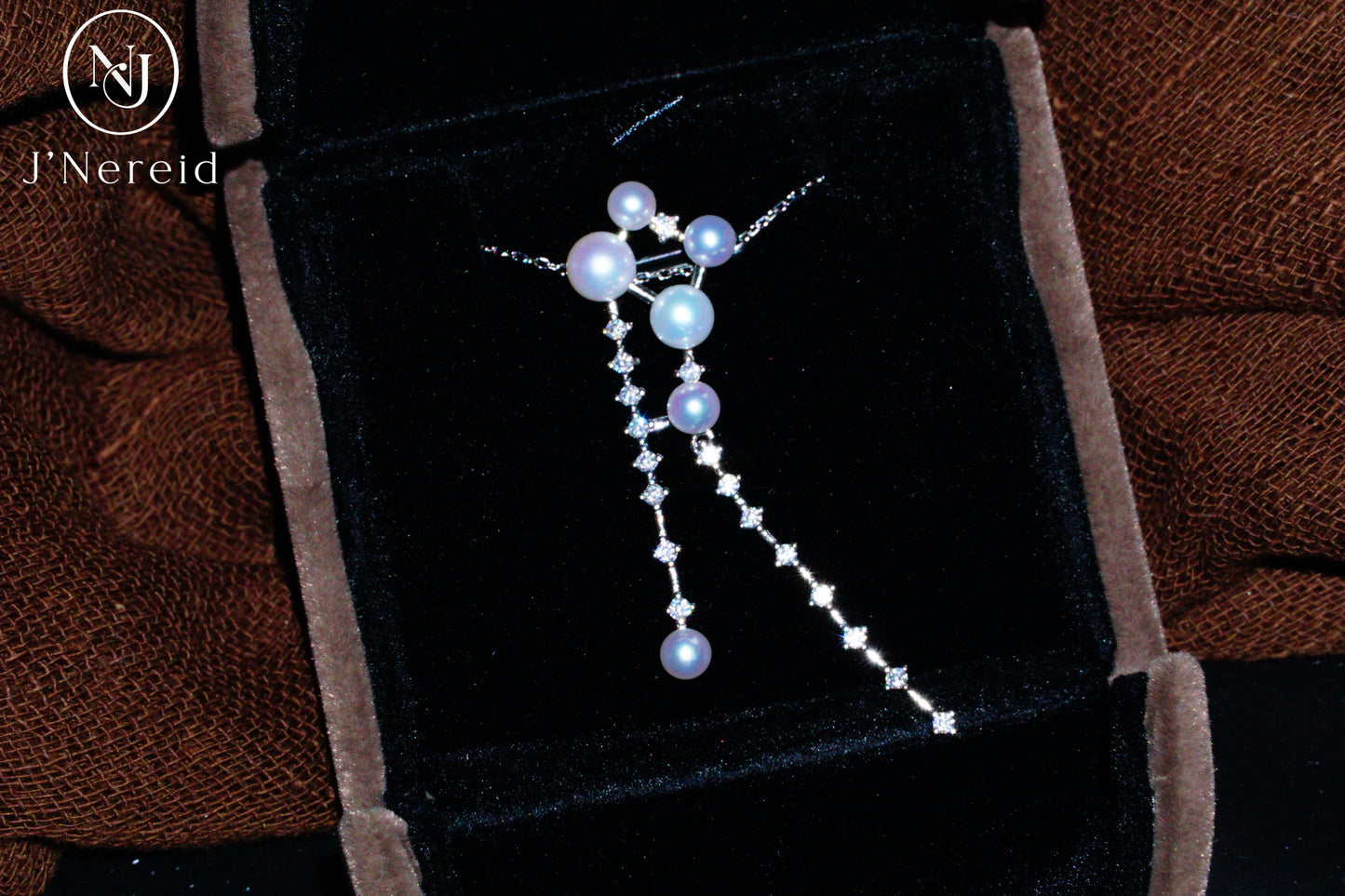 Shooting Star Aurora Pearl Drop Necklace, Graduated 4-6mm Freshwater Pearls, Hypoallergenic S925 Silver
