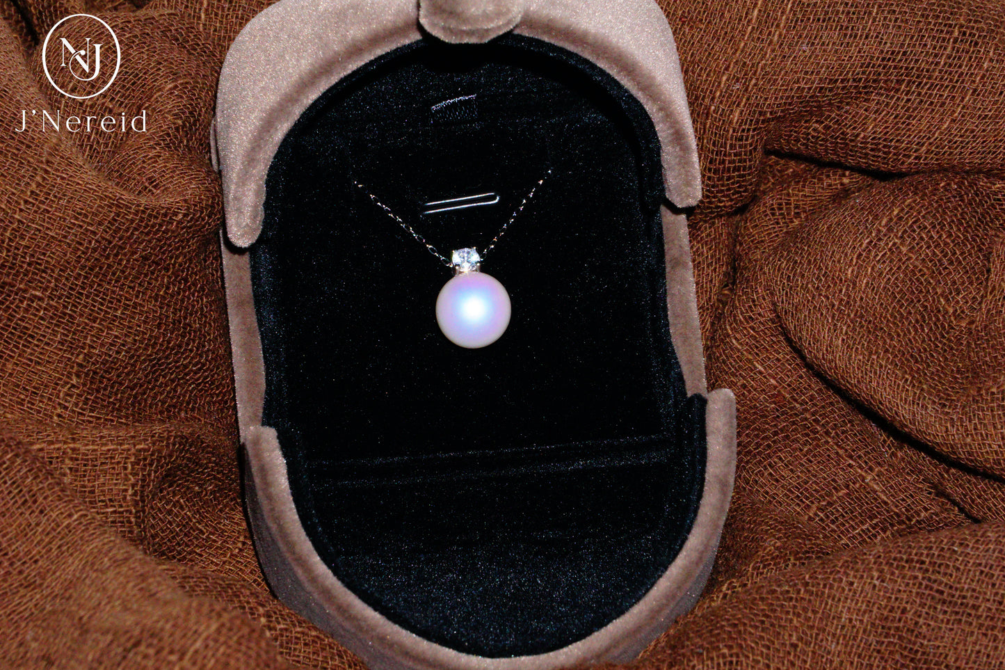Classic Diana-Style Aurora Freshwater Pearl Necklace | 11-12mm Pearl with S925 Silver & Zircon