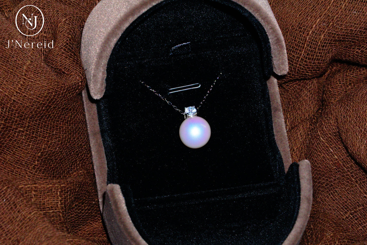 Classic Diana-Style Aurora Freshwater Pearl Necklace | 11-12mm Pearl with S925 Silver & Zircon
