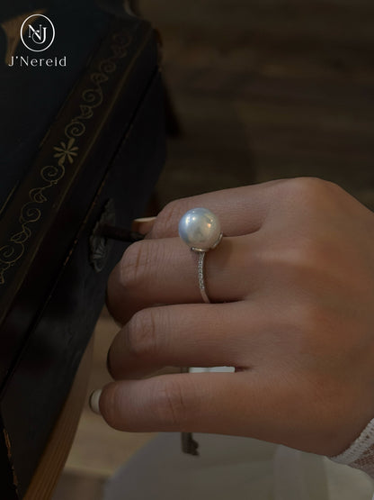 Timeless Classic Aurora Edison Pearl Ring | Minimalist & Versatile S925 Silver Jewelry（Pearl variation)