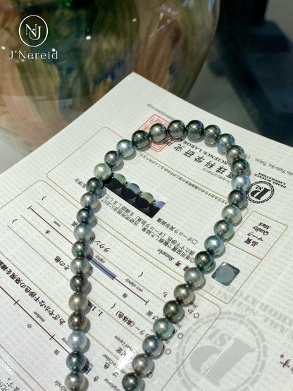 Tahitian Pearl Necklace 8-10.4mm | SK-Graded Certified by Pearl Science Laboratory
