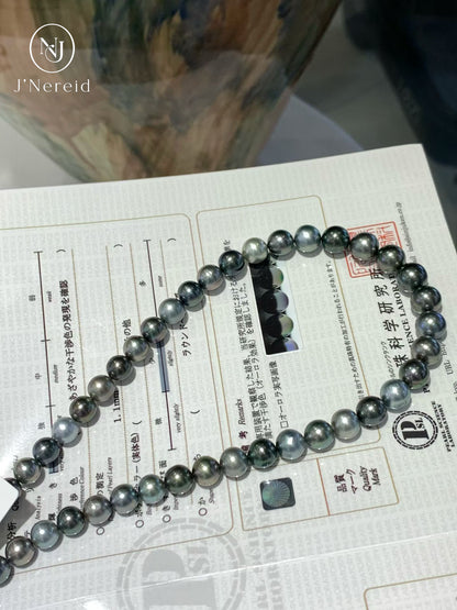Tahitian Pearl Necklace 8-10.4mm | SK-Graded Certified by Pearl Science Laboratory