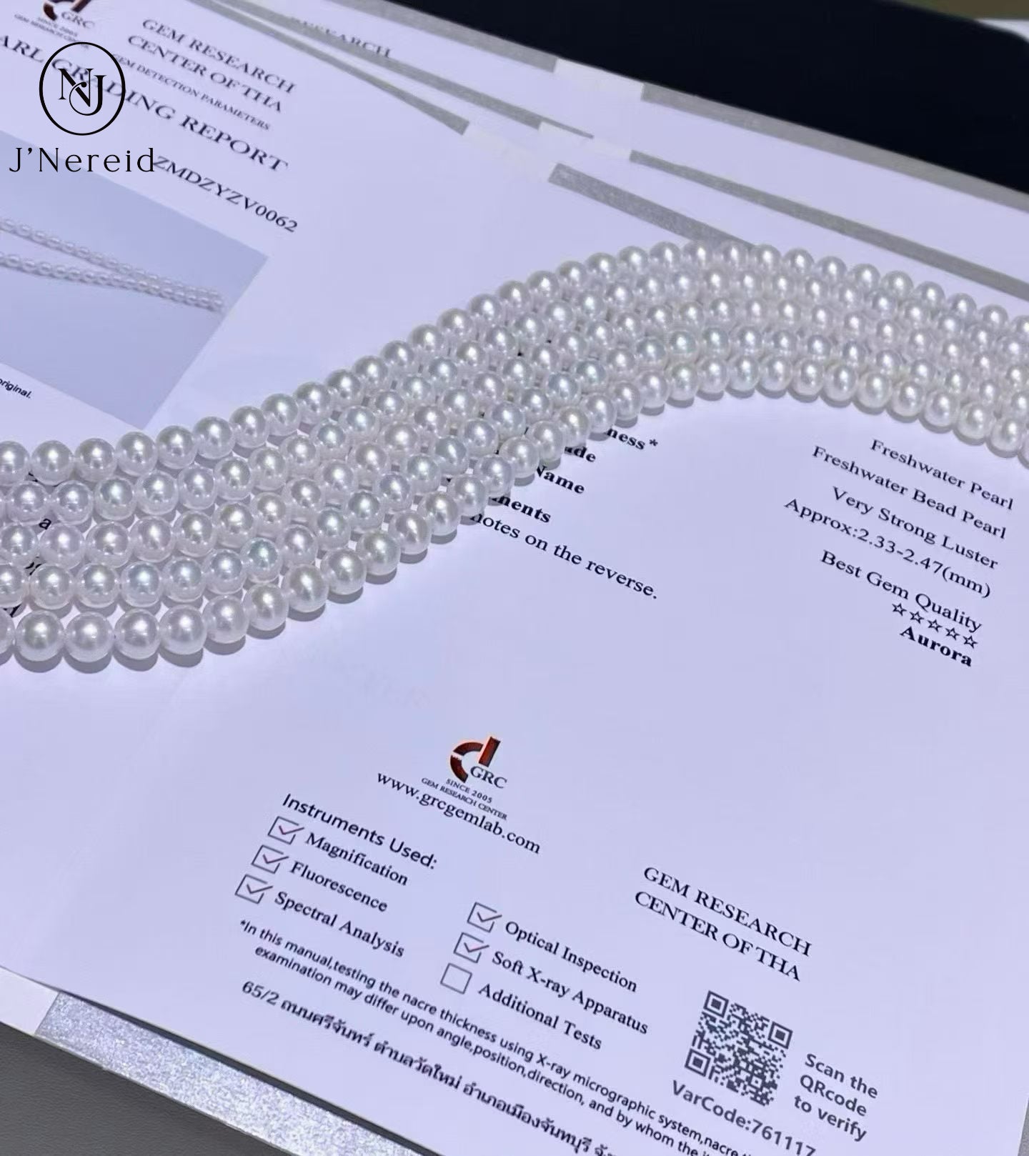 Freshwater Pearl Necklace 6-7mm | GRC 5-Star Aurora Certified, The Akoya Alternative
