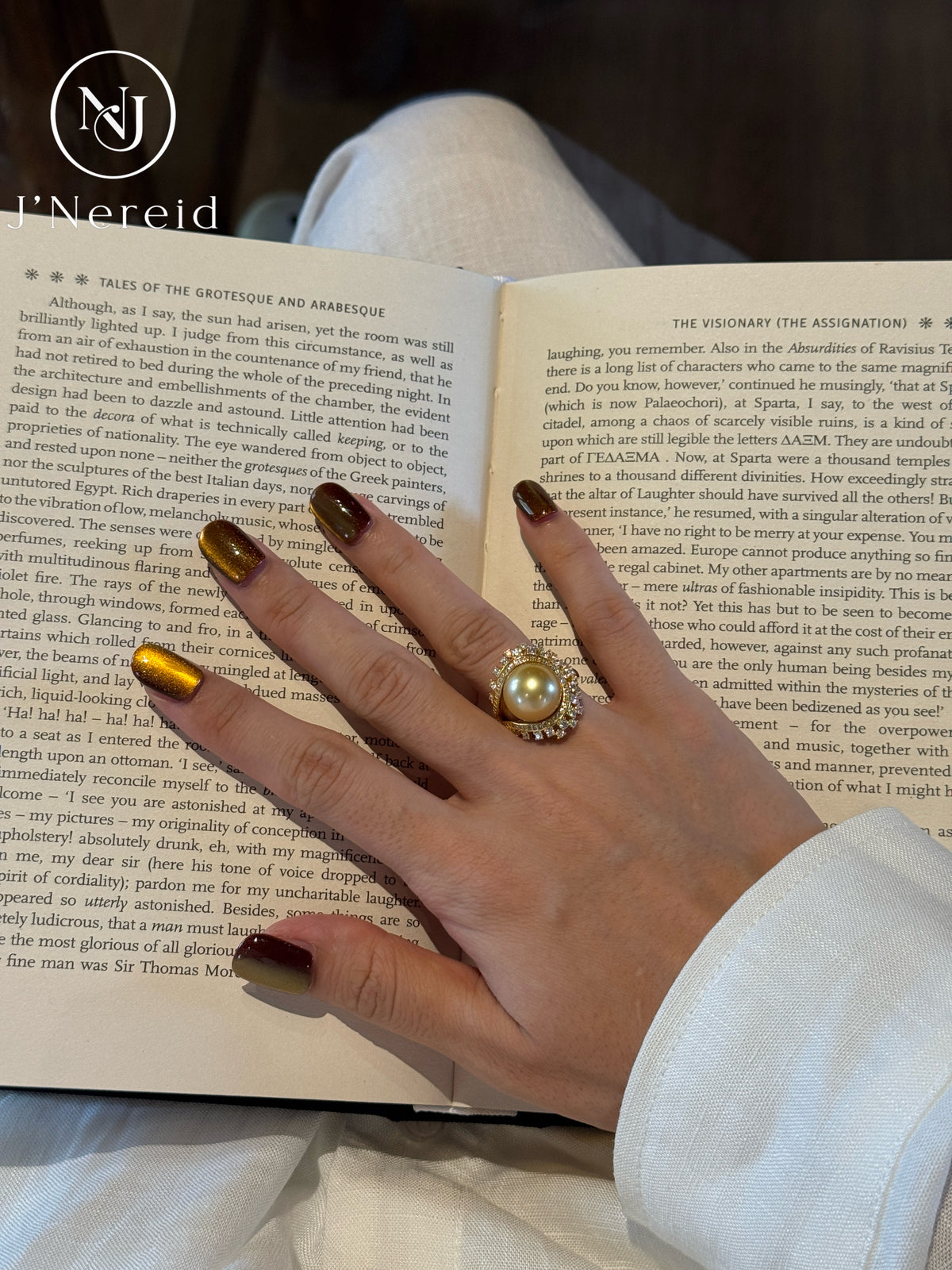 Radiant Bloom Vintage Statement South Sea Golden Pearl Ring |12‑13mm Medium Gold Near‑Round Almost Flawless, Fine‑Craft 925 Sterling Silver, Formal & Elevated Everyday Wear（Pearl Variation）